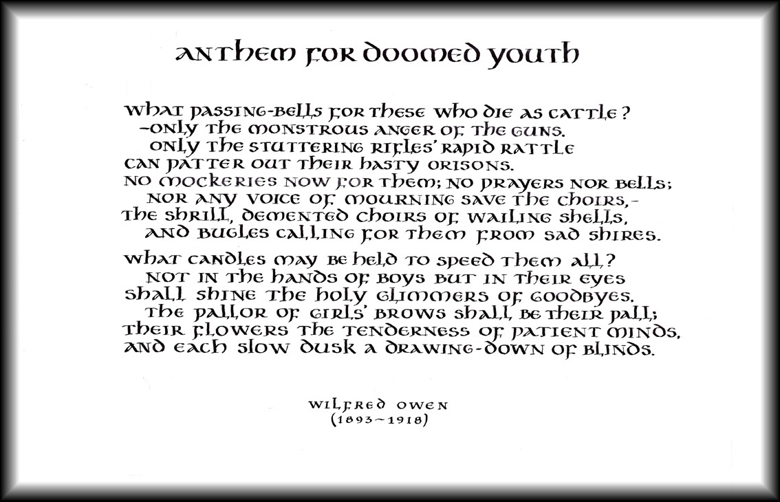 image of poem doomed youth
